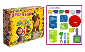 Набор для лепки "Праздник Мороженого" из серии Маши и Медведь (Росмен, 15679ros)